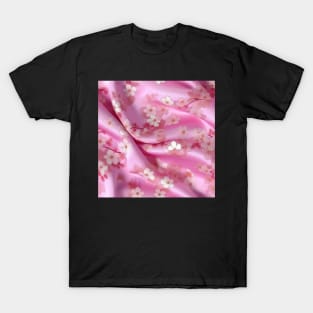 Cherry Blossom Silk: A Soft and Elegant Fabric Pattern for Fashion and Home Decor #3 T-Shirt